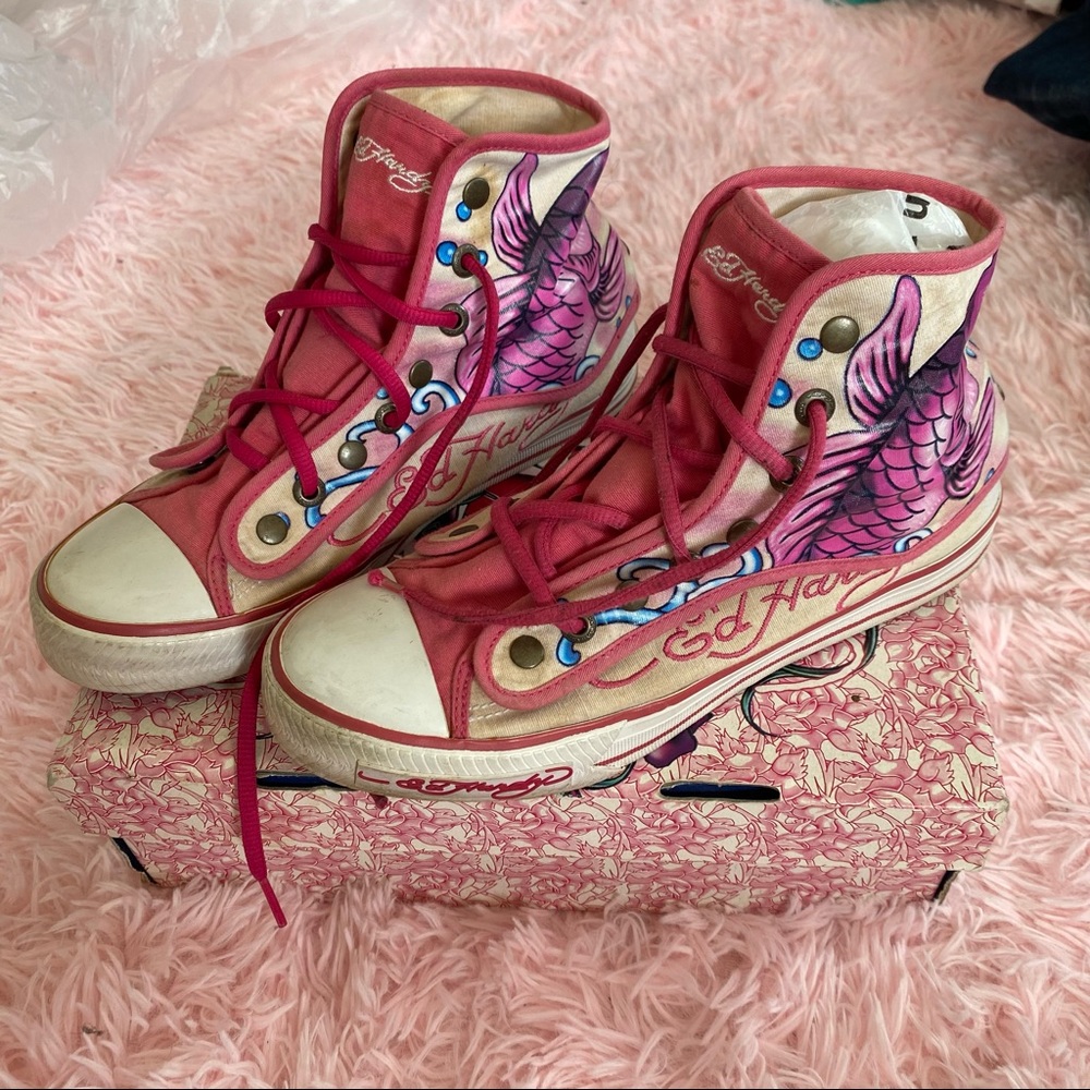 INSANE vintage Ed hardy sneakers!!!!! ๐คฉ๐ซ๐ฆ - Picture 4 of 4